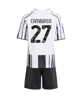 Günstige Juventus Andrea Cambiaso #27 Heimtrikotsatz Kinder 2025-26 Kurzarm (+ Kurze Hosen)